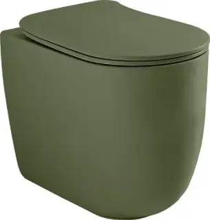 Kerasan Nolita Унитаз приставной 55x35 см безободковый, с креплением, без сиденья, цвет: Verde matt 531811