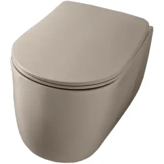 Kerasan Nolita Унитаз подвесной 55x35 см, безободковый, с креплением, цвет: Nocciola matt 531481