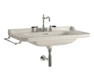 Kerasan Waldorf Раковина подвесная 100x55 см, с 3 отверстием под смеситель и заглушкой, цвет: Bianco 4144K1bi/cr*3