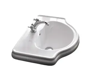 Kerasan Retro Раковина подвесная 62x45,5 см, с 1 отверстием под смеситель и переливом, цвет: Bianco 103001*1