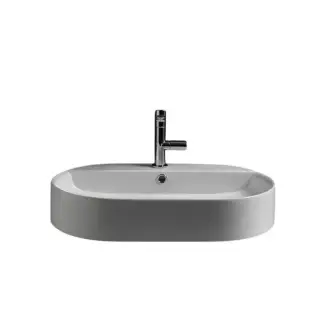 Kerasan Ciotola Раковина чаша 65х40х12h см, с 1 отвер. под смеситель и переливом, цвет: Bianco 028501*1