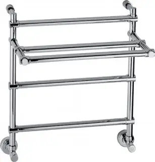 Margaroli Sole 455 Полотенцесушитель водяной с полкой для ГВС 43,5х60h (int 37), нижнее, цвет: chrom 4553703CRP