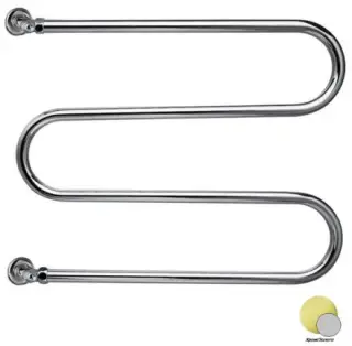 Margaroli Vento 402 Полотенцесушитель водяной для ГВС 60х54h (int 47), вертикальн, цвет: chrome/gold 402CRGD