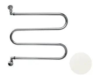 Margaroli Vento 400 Полотенцесушитель водяной для ГВС 60х65h (int 59) вертикальное, цвет: white 400WH