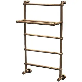 Margaroli Sole 442 Полотенцесушитель водяной для ГВС 53,5х90h (47) с полкой, нижнее, цвет: old brass 4424705OBP