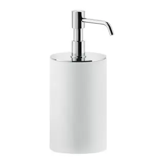 Gessi Rilievo Дозатор для жидкого мыла настольный, с белой колбой, цвет: chrome 59537#031