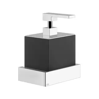 Gessi Inverso/Rettangolo Дозатор для жидкого мыла, подвесной, черная колба, цвет: chrome/black 20814#031