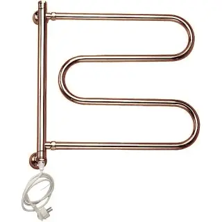 Margaroli Vento 500 Полотенцесушитель электр. поворотный 55х61h (57,5) шнур, цвет: bronze/old brass 500OBC