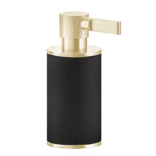 Gessi Inciso Дозатор для жидкого мыла настольный, с черной колбой, цвет: gold PVD 58538#246