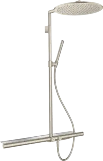 Axor Shower Solutions Showerpipe Душевая стойка:термостат,верхний душ,лейка,цвет: шлифованный никель 27984820