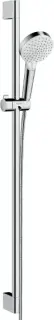 Hansgrohe Crometta Душевой гарнитур: лейка 2 режима, штанга 96 см, шланг 160 см, цвет: белый/хром 26536400