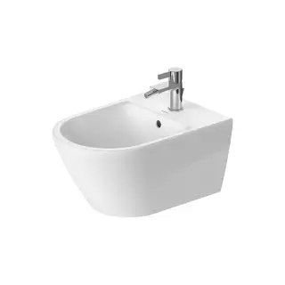 Duravit D-Neo Биде подвесное 37x54 cм с 1 отв. под смеситель, без покрытия Wondergliss, цвет: белый 2294150000