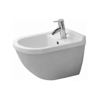 Duravit Starck 3 Биде подвесное 36х54 cм с 1 отвер. под смеситель и креплением Durafix, цвет:белый 2280150000