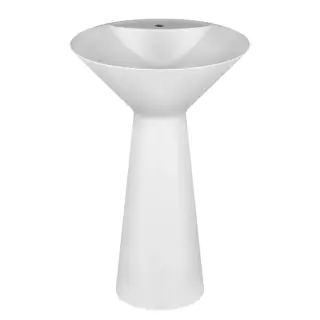 Gessi Cono Раковина напольная Cristalplant d54,6xh90 cм, без перелива, цвет матовый белый 45907#521