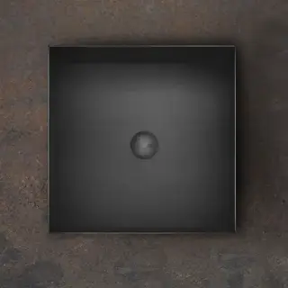 Gessi 316 Total Look Раковина 40x40 cм, на столешницу, цвет: Black metal brushed pvd 54605#707