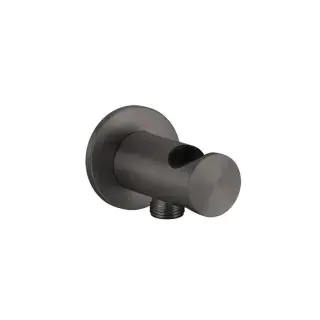 Gessi 316 Bath-Shower Шланговое подключение с держателем душа, цвет: black metal brushed PVD 54161#707