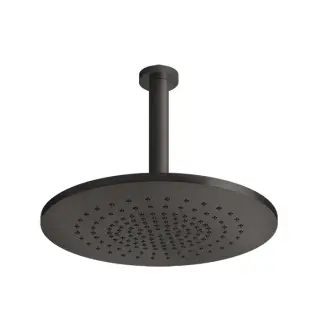 Gessi 316 Bath-Shower Верхний душ 36 см, кронштейн потолочный 27 см, цвет: black metal brushed PVD 54152#707