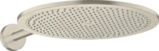 Axor Shower Solutions Верхний душ 35 см 1 режим, кронштейн настенный 39 см, цвет: шлифованный никель 26034820