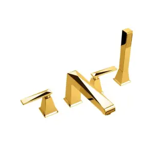 Nicolazzi Vincent Смеситель на борт ванны, 4 отв., излив 20,6 см, цвет золото 1004GO28