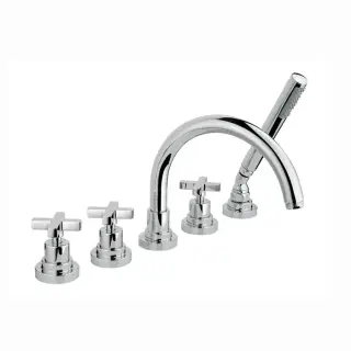 Nicolazzi Monte Croce Смеситель на борт ванны с 2-мя ручками, на 5 отв., цвет: хром 2214CR27