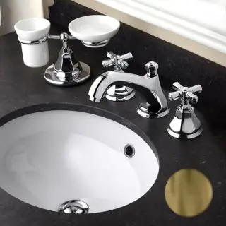 Nicolazzi Teide Смеситель для раковины на 3 отверстия, с донным клапаном, цвет бронза 1908BZ45