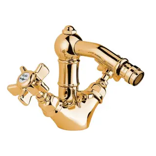 Nicolazzi Dames Anglaises Смеситель для биде с 2мя ручками, на 1 отв, цвет золото 1434GB18