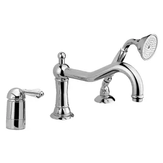 Nicolazzi Cristallo Смеситель на борт ванны на 3 отверстия, с изливом 24,6 см, цвет хром 3449CR33