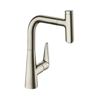 Hansgrohe Talis Select M51 Смеситель для кухонной мойки однорычажный 220, цвет: нержавеющая сталь 73852800