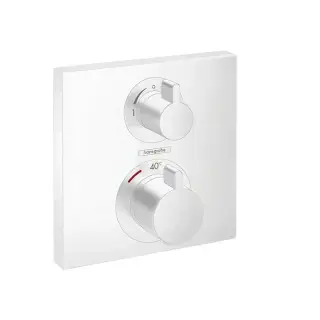 Hansgrohe Ecostat Square Термостат для душа встраиваемый на 2 потребителя, цвет: матовый белый 15714700