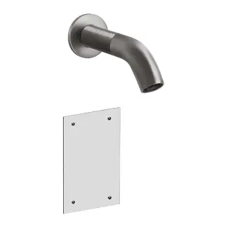 Gessi 316 Trame Смеситель для раковины настенный, излив 14,6 cм, цвет: Steel Brushed 54314#239