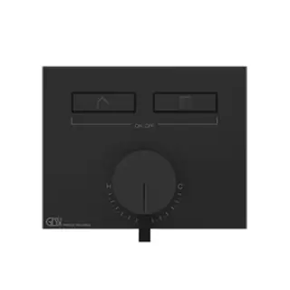 Gessi Hi-Fi Смеситель для душа встраиваемый, 2 потребителя, запорный вентиль, цвет: black metal PVD 63079#706