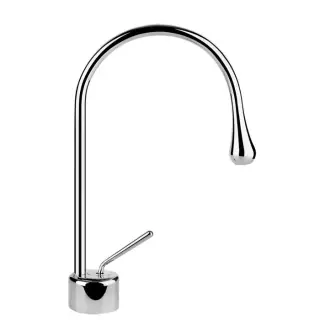 Gessi Goccia Смеситель для раковины на 1 отверстие, излив 17,4 cм, R=90, цвет хром 33802#031