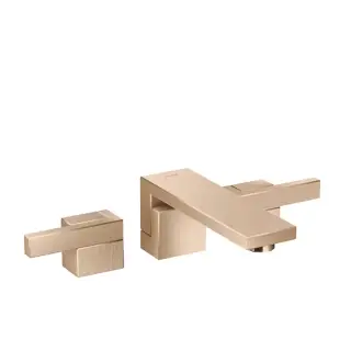 Axor Edge Смеситель для раковины на 3 отверстия с донным клап., цвет: полированное розовое золото 46061300