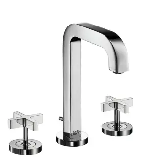 Axor Citterio Смеситель для раковины двухвентильный на 3 отверстия с донным клапаном, цвет: хром 39133000