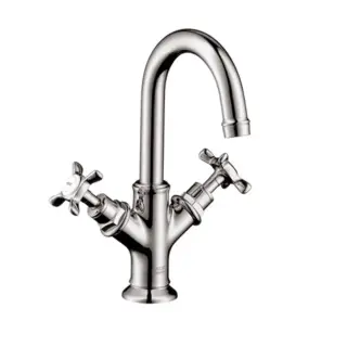 Axor Montreux Смеситель для раковины двухвентильный на 1 отверстие с донным клапаном, цвет: хром 16505000