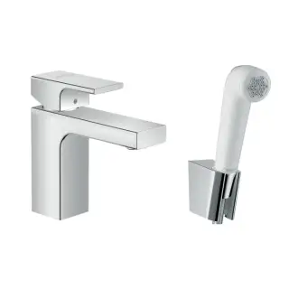 Hansgrohe Vernis Shape Смеситель для раковины однорычажный с гигиеническим душем, цвет: хром 71216000