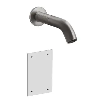 Gessi 316 Cesello Смеситель для раковины настенный, излив 20 cм, цвет: Steel Brushed 54415#239