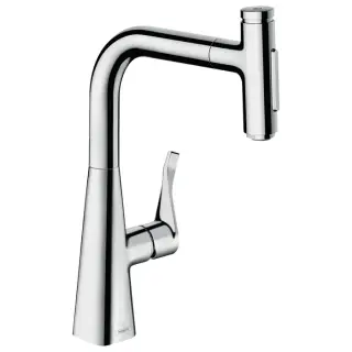 Hansgrohe Metris Select M71 Смеситель для кух. мойки однорычаж. 240, с выдвижным изливом цвет: хром 73817000