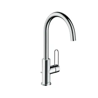 Axor Uno Смеситель для раковины однорычажный высокий с донным клапаном на 1 отверстие, цвет: хром 38036000