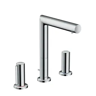 Axor Uno Смеситель для раковины двухвентильный на 3 отверстия с донным клапаном, цвет: хром 45133000