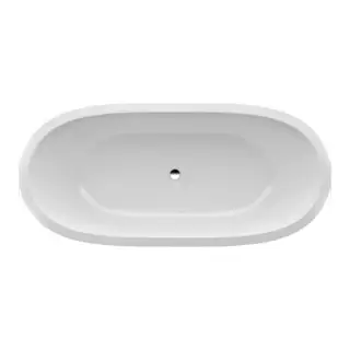Laufen Pro Ванна 180x80хh64 см, врезная овальная с ножками, Marbond белый 2.4195.0.000.000.1