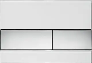 Tece Square Кнопка смыва для унитаза, стекло, цвет: белый/хром глянцевый 9240802