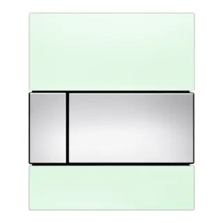 Tece Square Кнопка смыва для писсуара, стекло, цвет: мятный зеленый/хром глянцевый 9242805