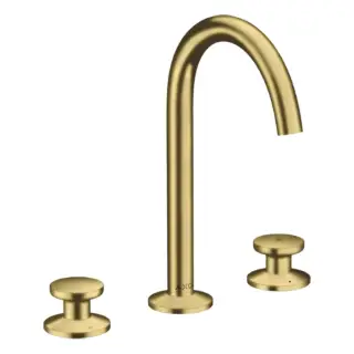 Axor One Смеситель для раковины на 3 отверстия с донным клапаном, цвет: шлифованная латунь 48070950