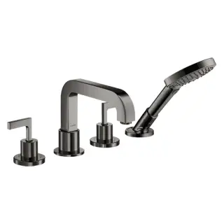 Axor Citterio Смеситель на борт ванны, с ручным душем, внешняя часть, цвет: полир. черный хром 39454330