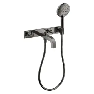 Axor Citterio Смеситель для ванны встраиваемый на 2 потребителя, цвет: полированный черный хром 39442330