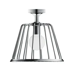 Axor Lamp Shower Верхний душ 27 см, 1 режим, с подсветкой, кронштейн потолочный 12 см, цвет: хром 26032000