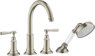 Axor Montreux Смеситель на борт ванны, с ручным душем, внешняя часть, цвет: шлифованный никель 16550820