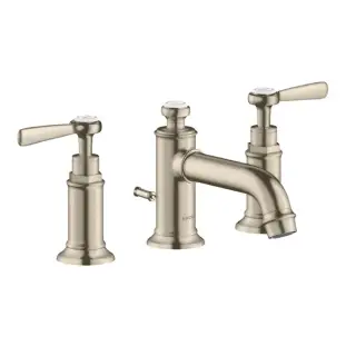 Axor Montreux Смеситель для раковины на 3 отверстие с донным клапаном, цвет: шлифованный никель 16535820