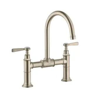 Axor Montreux Смеситель для раковины на 3 отверстие с донным клапаном, цвет: шлифованный никель 16511820